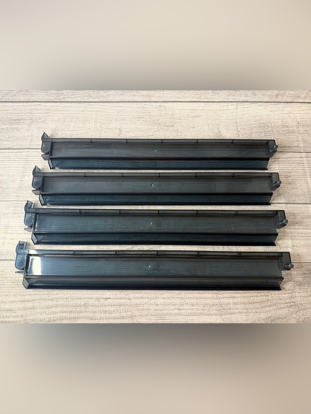 bestcool Black Mahjong Racks with Pushers Set of 4 Acrylic
